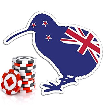 The New Zealand Kiwi bird with casino chips